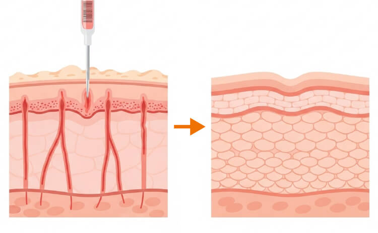Illustration der Hautschichten: Wie Polynukleotide die Haut von innen regenerieren