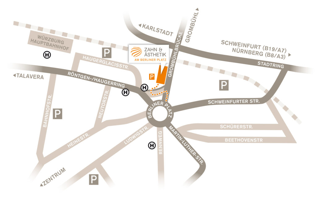 Anfahrt zur Praxis Dr. Hugo